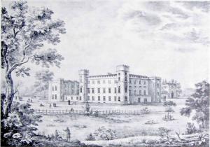 A 19th Century Line Drawing of the Castle and College. Courtesy of the Clongowes Wood College Archive