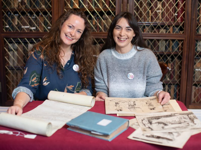 Historian and author, Liz Gillis (ARA Ireland EYA Ambassador 2022) and Niamh Ní Charra (ARA Ireland Communications and Campaigns Officer), Royal College of Physicians of Ireland. Photo © Julien Behal