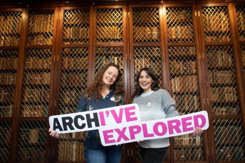 ARA Ireland's Communications and Campaigns Officer Niamh Ní Charra and EYA ambassador for 2022/3 Liz Gillis. Photo (c) Julien Behal, and taken at the RCPI