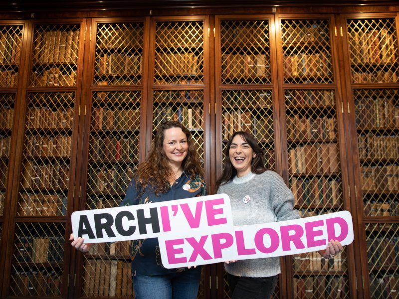 Historian and author, Liz Gillis (ARA Ireland EYA Ambassador 2022) and Niamh Ní Charra (ARA Ireland Communications and Campaigns Officer), Royal College of Physicians of Ireland. Photo © Julien Behal