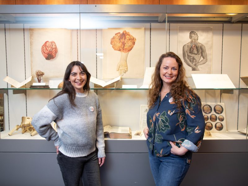 Historian and author, Liz Gillis (ARA Ireland EYA Ambassador 2022) and Niamh Ní Charra (ARA Ireland Communications and Campaigns Officer), Royal College of Physicians of Ireland. Photo © Julien Behal