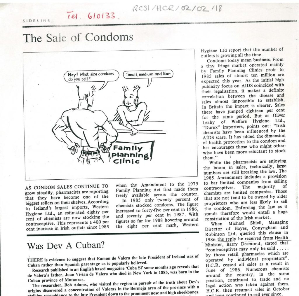 [RCSI_HCR_02_02_18 – ‘The Sale of Condoms’]