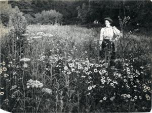 Photograph of Sophia Rosamond Praeger at Slieve Glah in Co. Cavan, June 1896. Photographer: Robert J. Welch (RIA Praeger Collection)