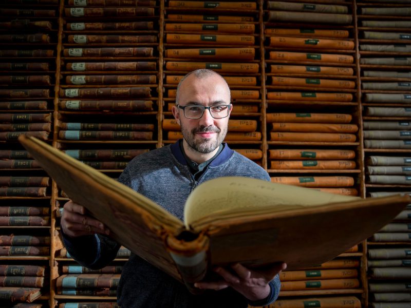 Historian Fin Dwyer, ARA Ireland Ambassador for Explore Your Archive 2019