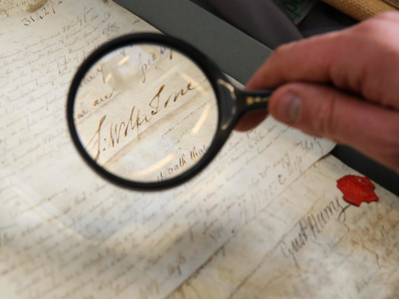 Wolfe Tone's Signature 1798, Registry of Deeds, Dublin (EYA 2019)