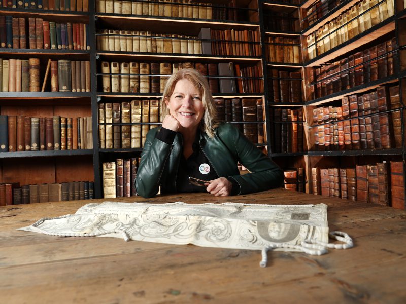 Journalist, broadcaster and author, Flor MacCarthy, ARA Ireland EYA Ambassador 2021, at Marsh's Library, © Marc O'Sullivan