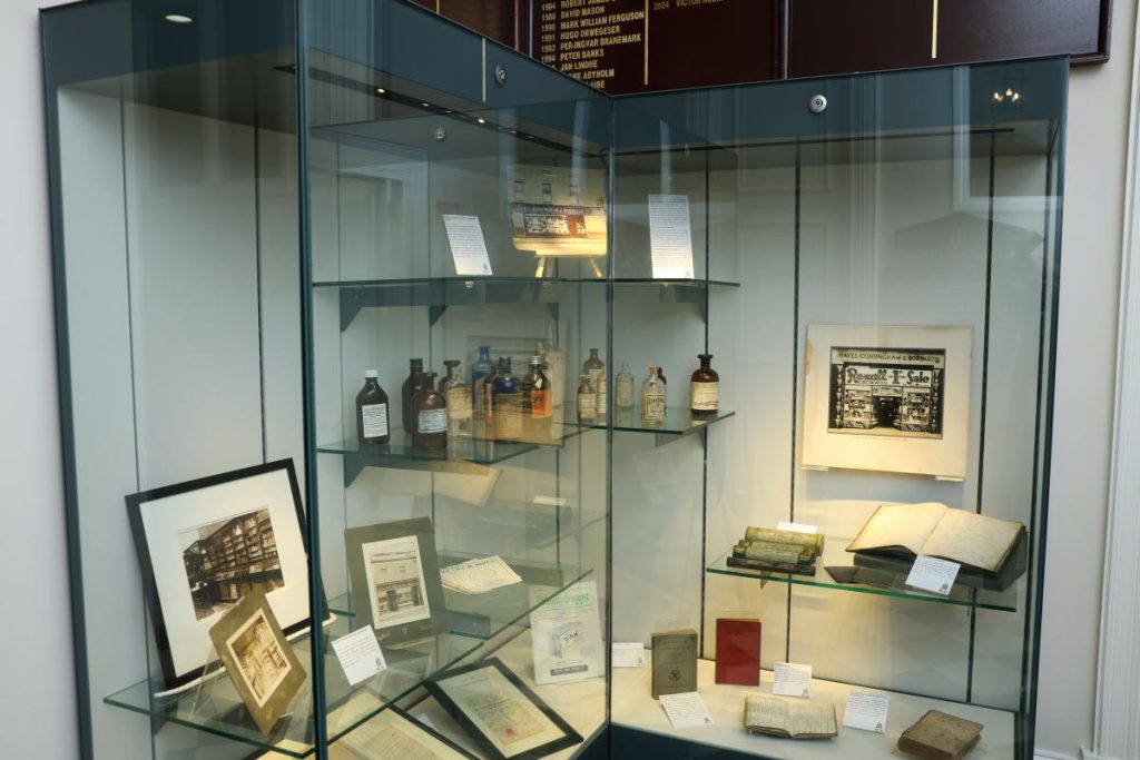 [Hayes, Conyngham & Robinson Pharmaceutical Chemists archive collection display, Royal College of Surgeons in Ireland, Dublin] Copyright: Maxwell Photography