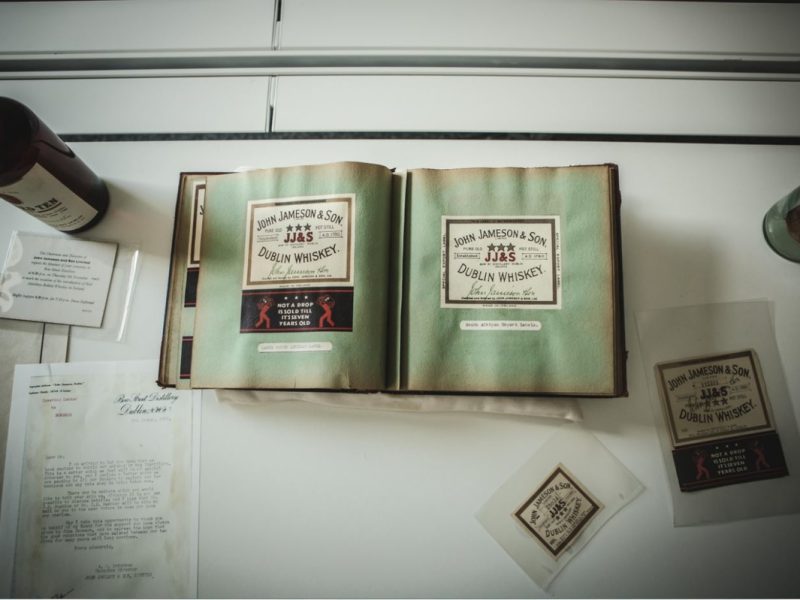 Label Display, Irish Distillery Archives