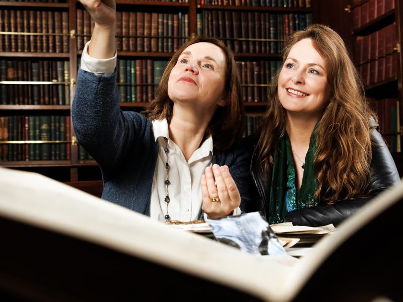 Journalist and author, Clodagh Finn (ARA Ireland EYA Ambassador 2023) and Niamh Ní Charra (ARA Ireland Communications and Campaigns Officer). Photo at Royal Irish Academy, © Marc O’Sullivan