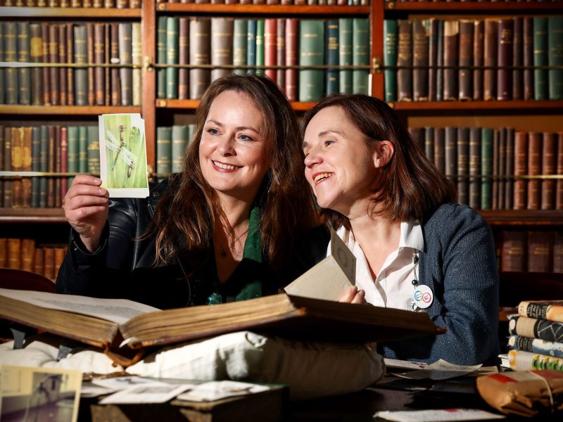Niamh Ní Charra (ARA Ireland Communications and Campaigns Officer) and journalist and author, Clodagh Finn (ARA Ireland EYA Ambassador 2023). Photo at Royal Irish Academy, © Marc O’Sullivan